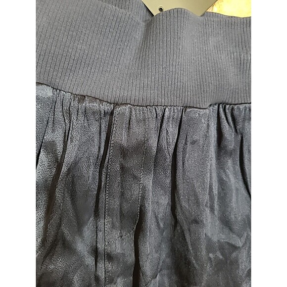 NWT Fate Blue Satin Cargo Jogger Pant Women's Wide Band Waist Ankle Size Sm. - Picture 8 of 8